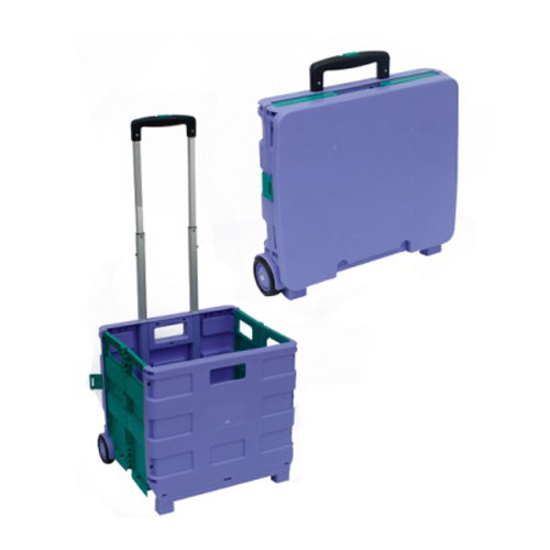 Plastaig Pasgadh Bùthan Trolley Nigheadaireachd Siubhal Portable Cart le Cuibhle